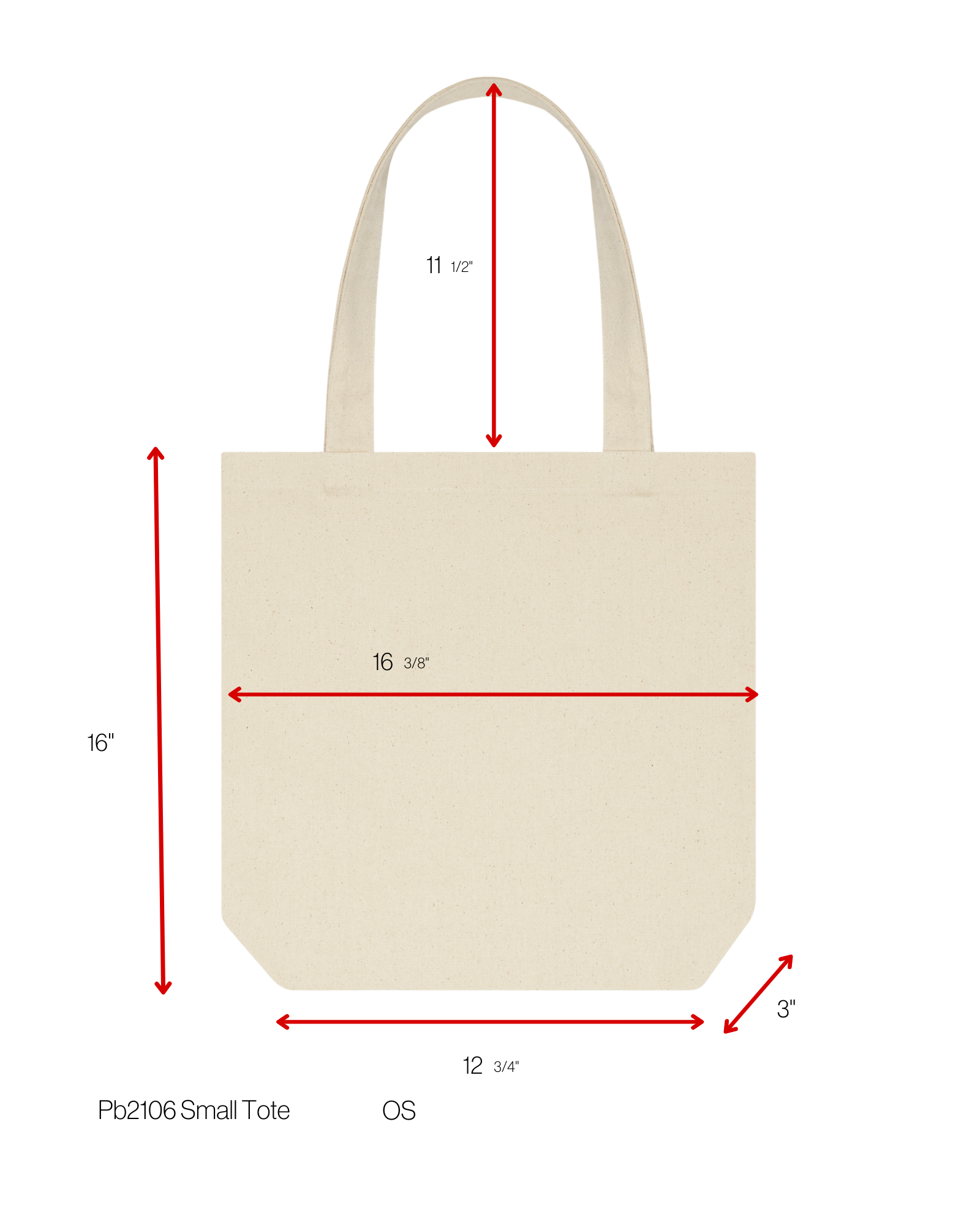 Pb2106 Small Cotton Tote Bag