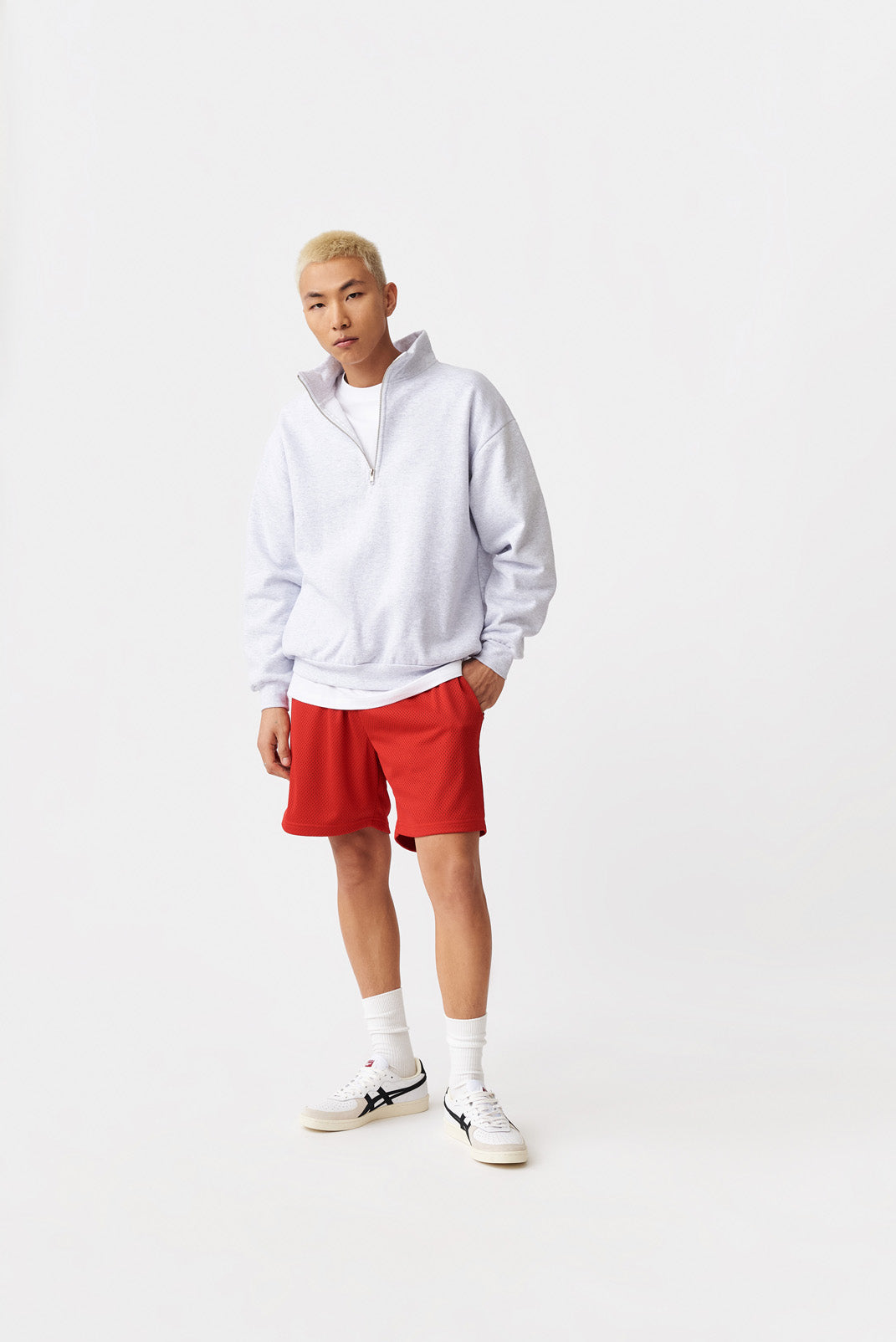 PbC2206 Organic Fleece 1/4 Zip Crewneck