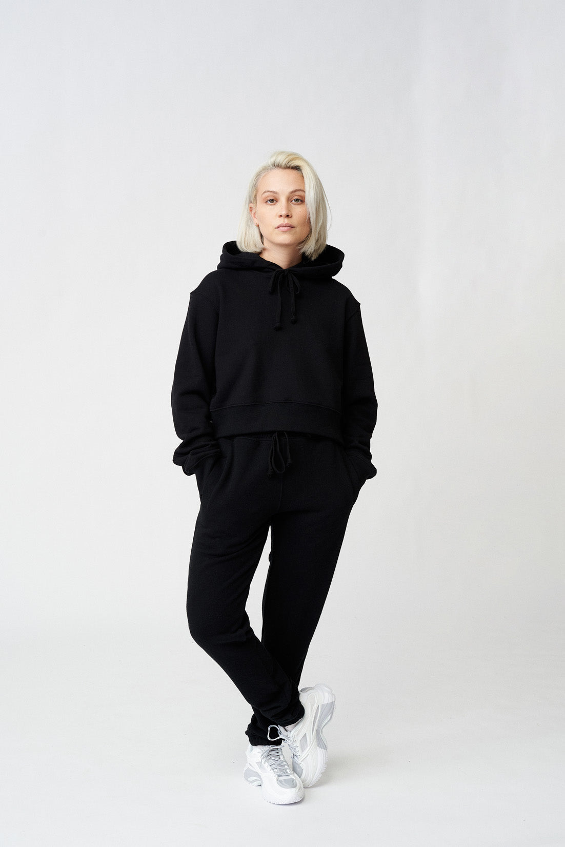 Pb1906 Organic French Terry Crop Hoodie